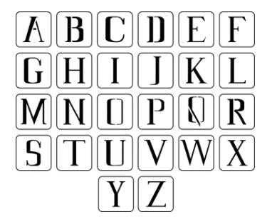 Antique Hand Painted Letters