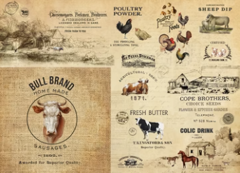 Barnyard Masterboard Decoupage Paper