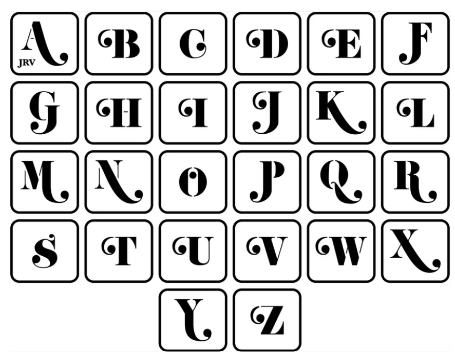 Curly Uppercase Letters
