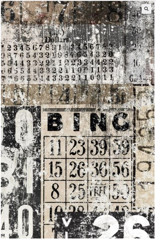 Grunge Numbers Decoupage Paper