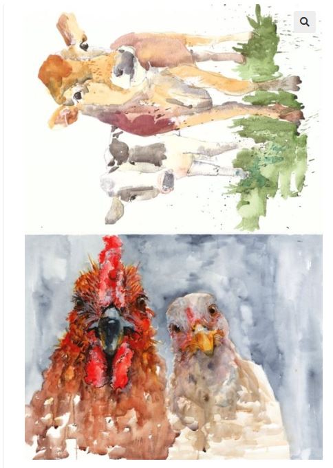 Roycycled Farm Animals Decoupage Paper