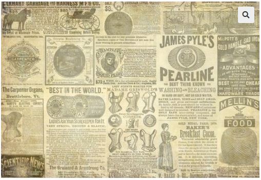 Vintage Ads Decoupage Paper