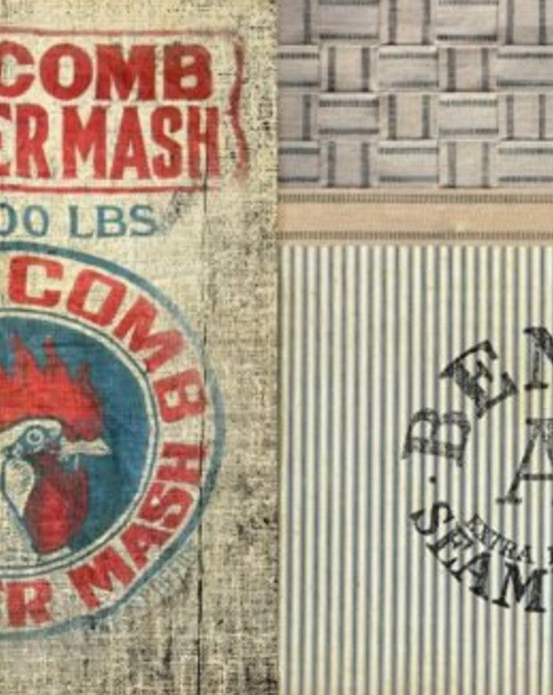 Feed Sacks Decoupage Paper