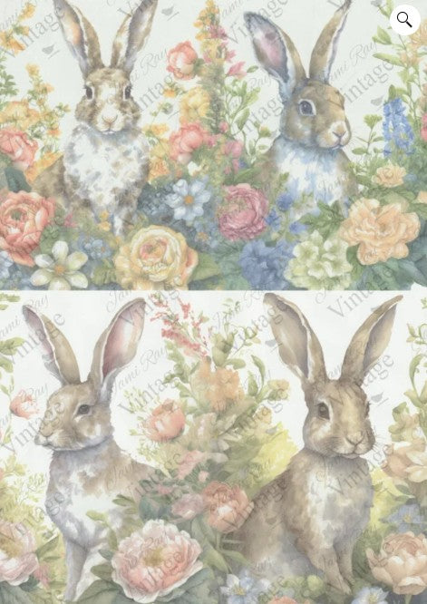 Four Bunnies | JRV Rice Paper | A4