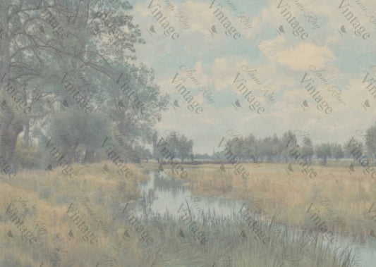 Pastoral River | JRV Rice Paper | A4