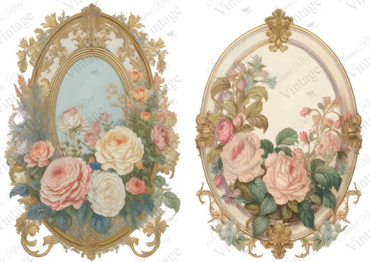 Rose Vignette | JRV Rice Paper | A4